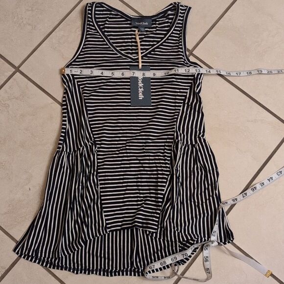 NWT ModCloth Every Direction Knit Tank Navy Blue White Striped Sleeveless XXS - Picture 3 of 10